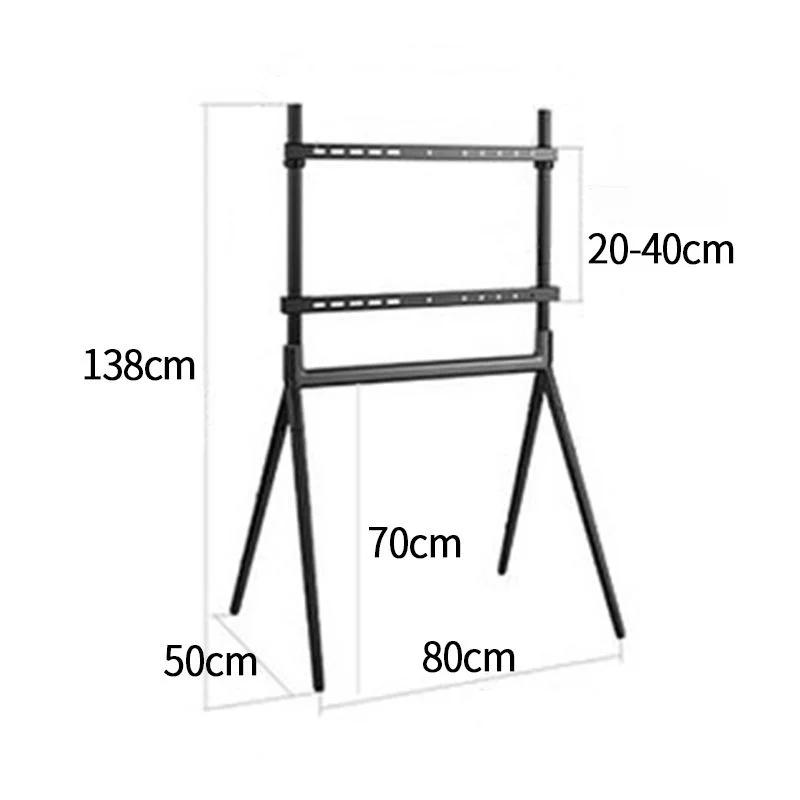 Luxury Floor TV Stand Wood Large Size Home TV Holder Metal Removable Living Room Decoration 42-75 Inches Magazine Rack Gift