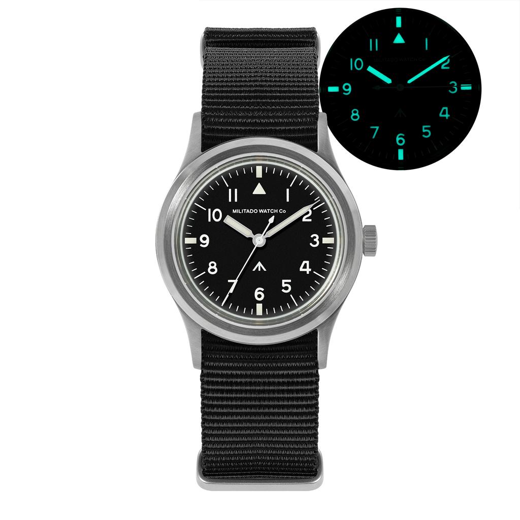 Militado ML13 Uhr Super 2035 Quarzwerk Blasen K1 Glas AR-Beschichtung 100m Wasserdicht Edelstahl Armbanduhr