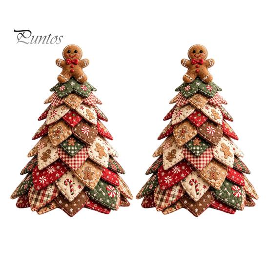 Kits de Manualidades para Decoración del Hogar DIY Kit de Árbol de Navidad de Tela Acolchada, Set de Costura Patchwork Vintage Actividades Educativas Decoración de Mesa para Niños, Hecho a Mano