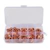 50/100/120pcs/set Copper Washer Gasket Nut And Bolt Set Flat Ring Seal Assortment Kit With Box Gasket Kit