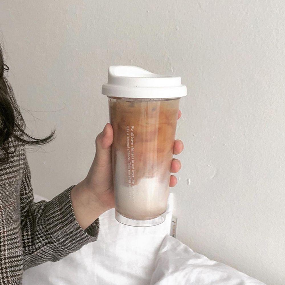 350/470ml Kawaii Plastikwasserflasche für Saft Milch Tee Kaffeebecher Auslaufsichere Trinkflasche Tragbare Sportbecher BPA-frei
