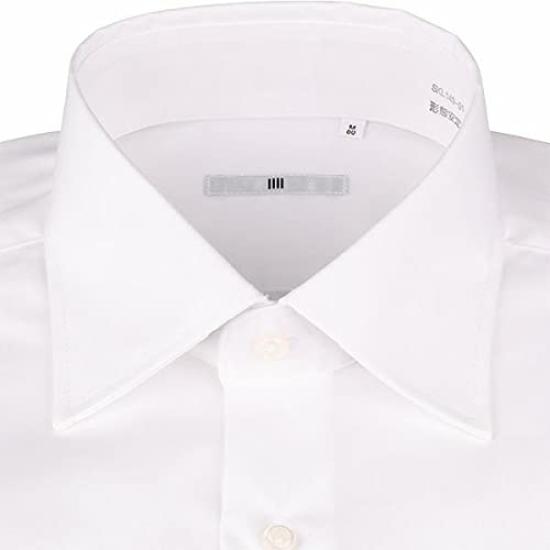 Processed Shirt Long of Collar Silhouette White 3 Neck Circumference 41cm Sleeve Length 82cm [Suit Selection] Shape-stable [Silver LINE]