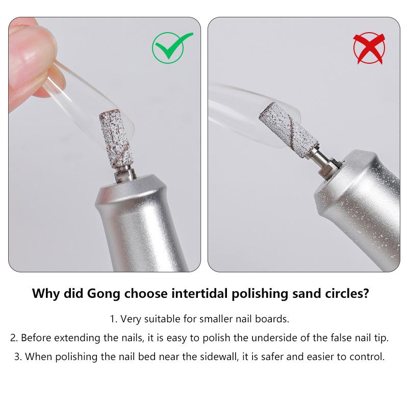 Mini Nail Sanding Bands Mandrel For Manicure Sandpaper Ring Holder Stainless Steel Nail Art Tools Nail Drill Accessories