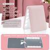 LED Pocket Mirror with 3X Magnification with Eyebrow Tweezers Mini Ultra, 3 colors Lights Touch Dimmable Compact Cosmetic Mirror