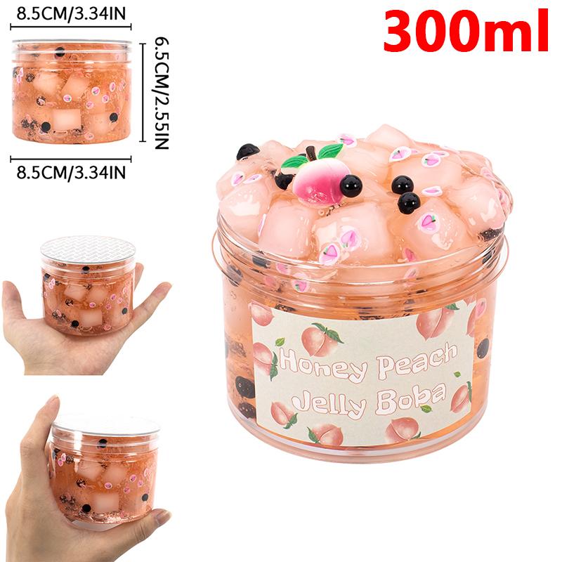 Festliches Slime-Set mit großer Kapazität und knusprigen Kristallen, klebrfreies Jelly-Würfel-Slime-Set, weiche Textur für Weihnachtsfeier-Geschenke