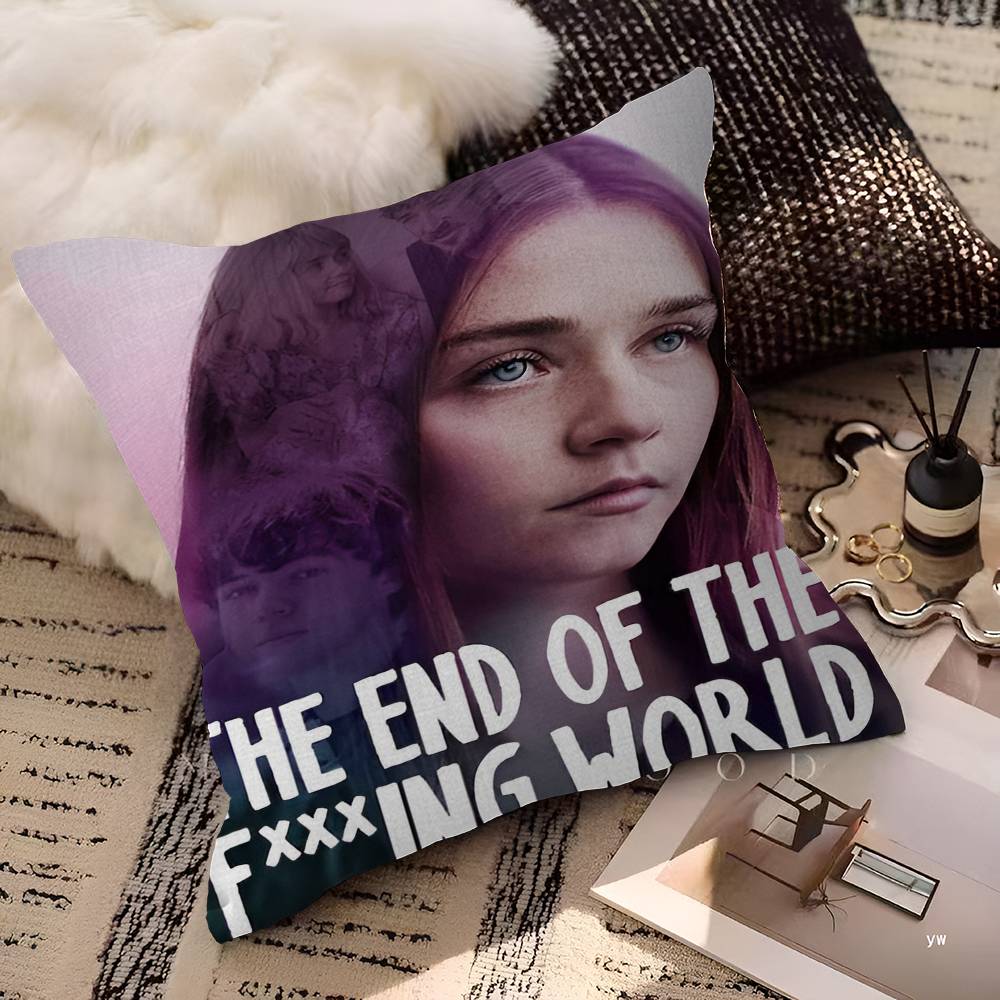

Movie The End of the Fxxxing World pillow cover sofa cushion cover home room decoration children gift 12x12Inch