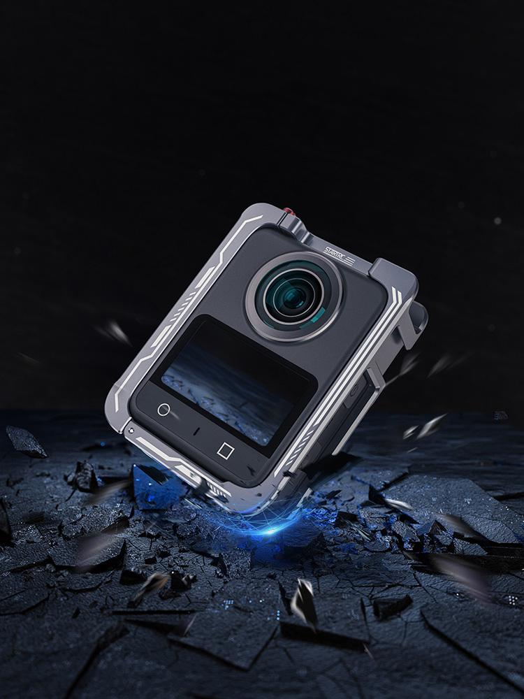 Rabbit Cage Secure Protection Frame with Cold Shoe Action Camera Rabbit Cage Aluminum Case Metal Cage for DJI OSMO 360 Camera