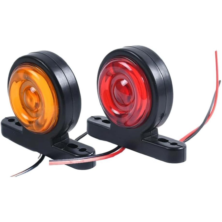 12V-24V Double Face Trailer Truck LED Side Marker Light Trailer Marker Lamp Turn Signal Light Compatible with Freightliner Cascadia/M2 106 Compatible