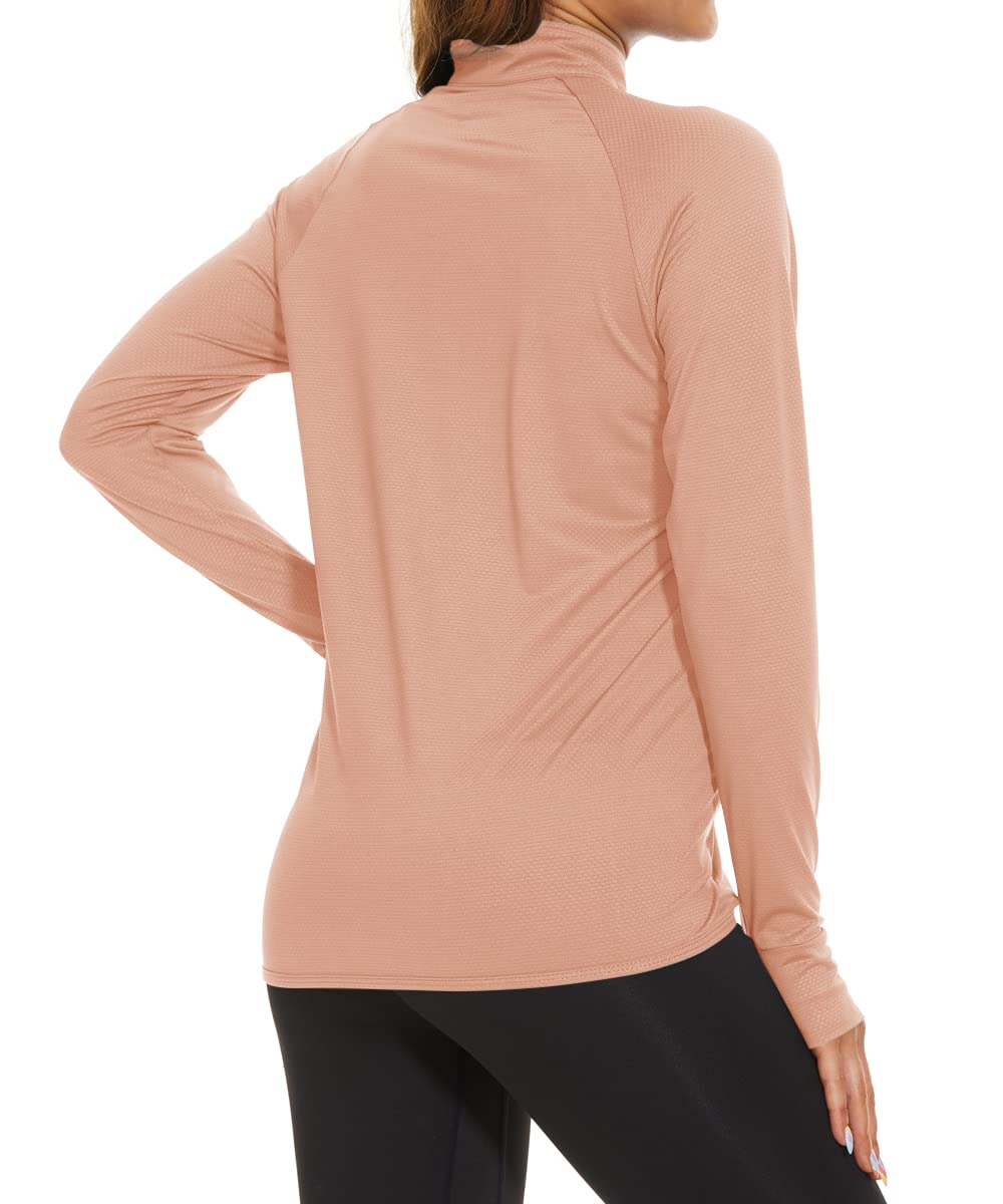 

Long Sleeve Parka Muscle Training Sports Fishing Activewear Breathable Plain Gym Apricot L [KEFITEVD] Women s