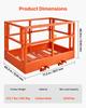 VEVOR Plataforma de Trabajo de Malla para Manipulador Telescópico, 1817 x 1220 mm, Cesta de Seguridad para Personas, Capacidad de 907.18 kg, Accesorio para Manipulador Telescópico Carretilla Elevadora, Jaula de Seguridad
