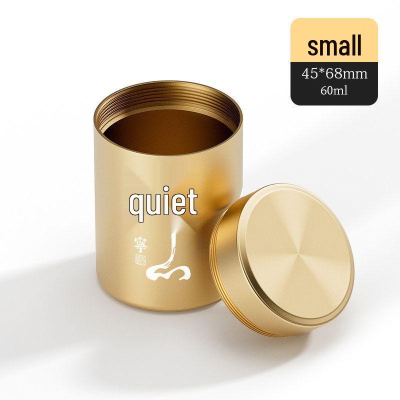 Portable Mini Tea Storage Tin - Sealed Travel Canister for Tea Leaves