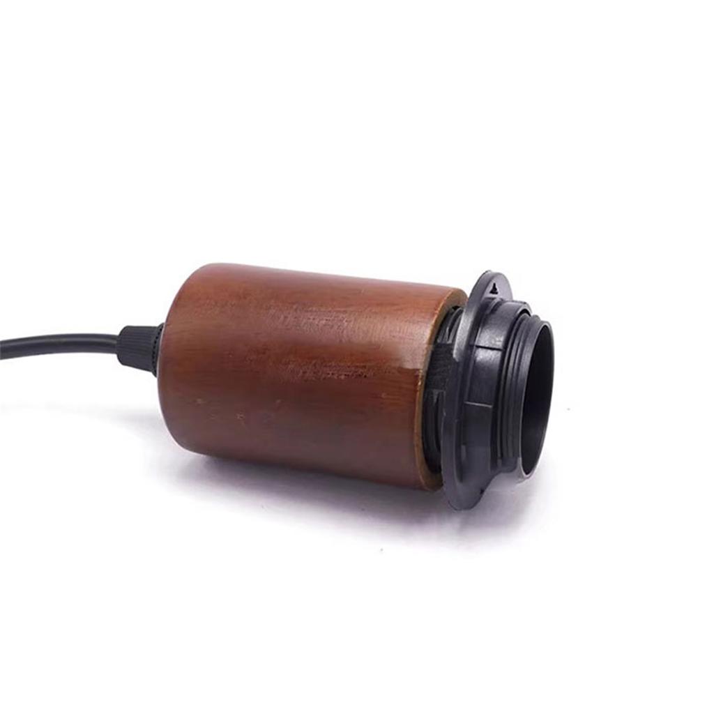 Extension 1.2m 2m Lamp Shade Ring Holder Solid Wood E27 Pendant Light Base Cord E26 Light Socket with Socket Ring for Lighting