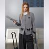 UNIFREE Sweet Bowknot Jacquard Knitted Cardigan