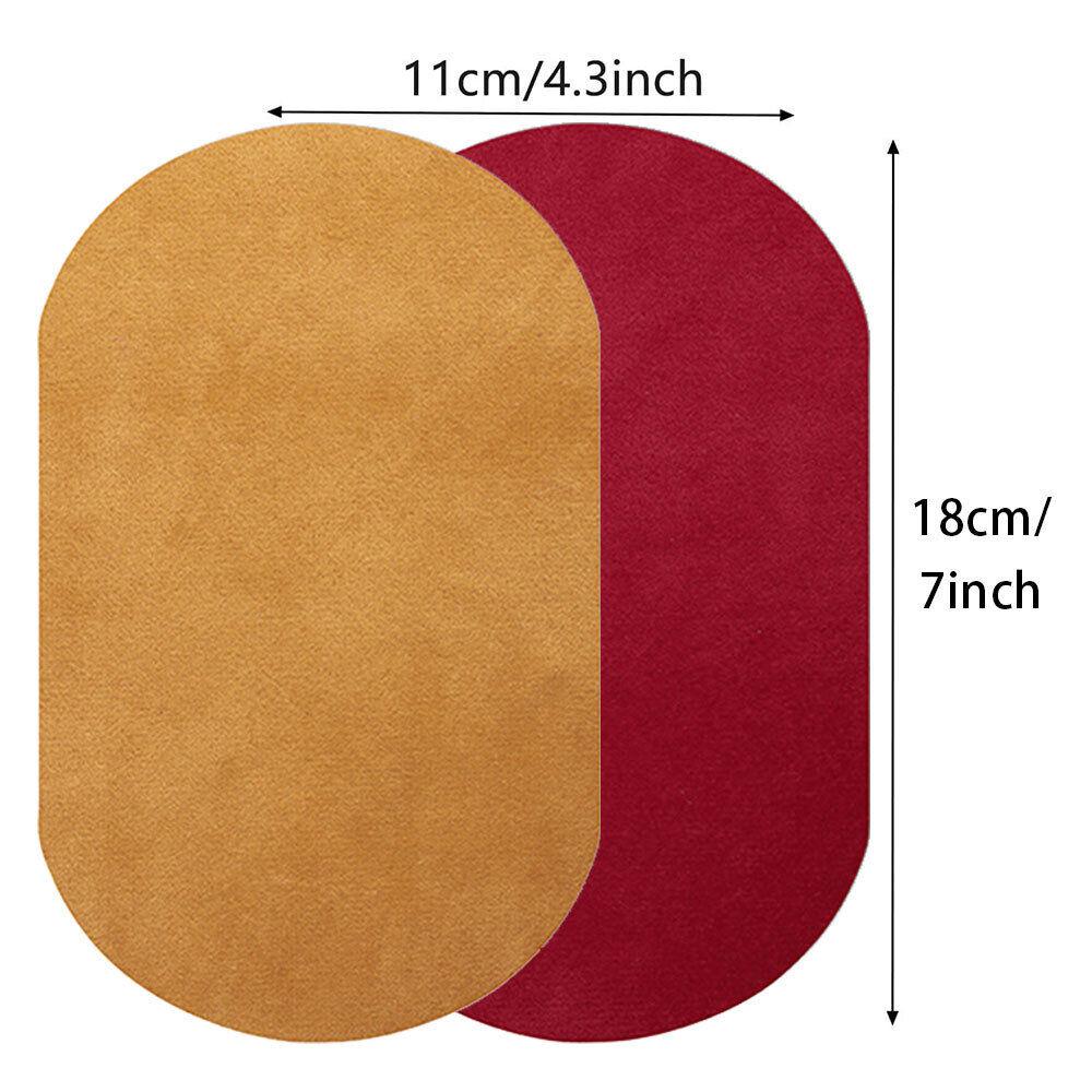 Aufbügelaufnäher 5 Stück Reparaturflicken 8 Farben Oval Kunstwildleder Rindsleder Ellbogen Knie Reparatur für Pullover Basteln Kleidung Jeans