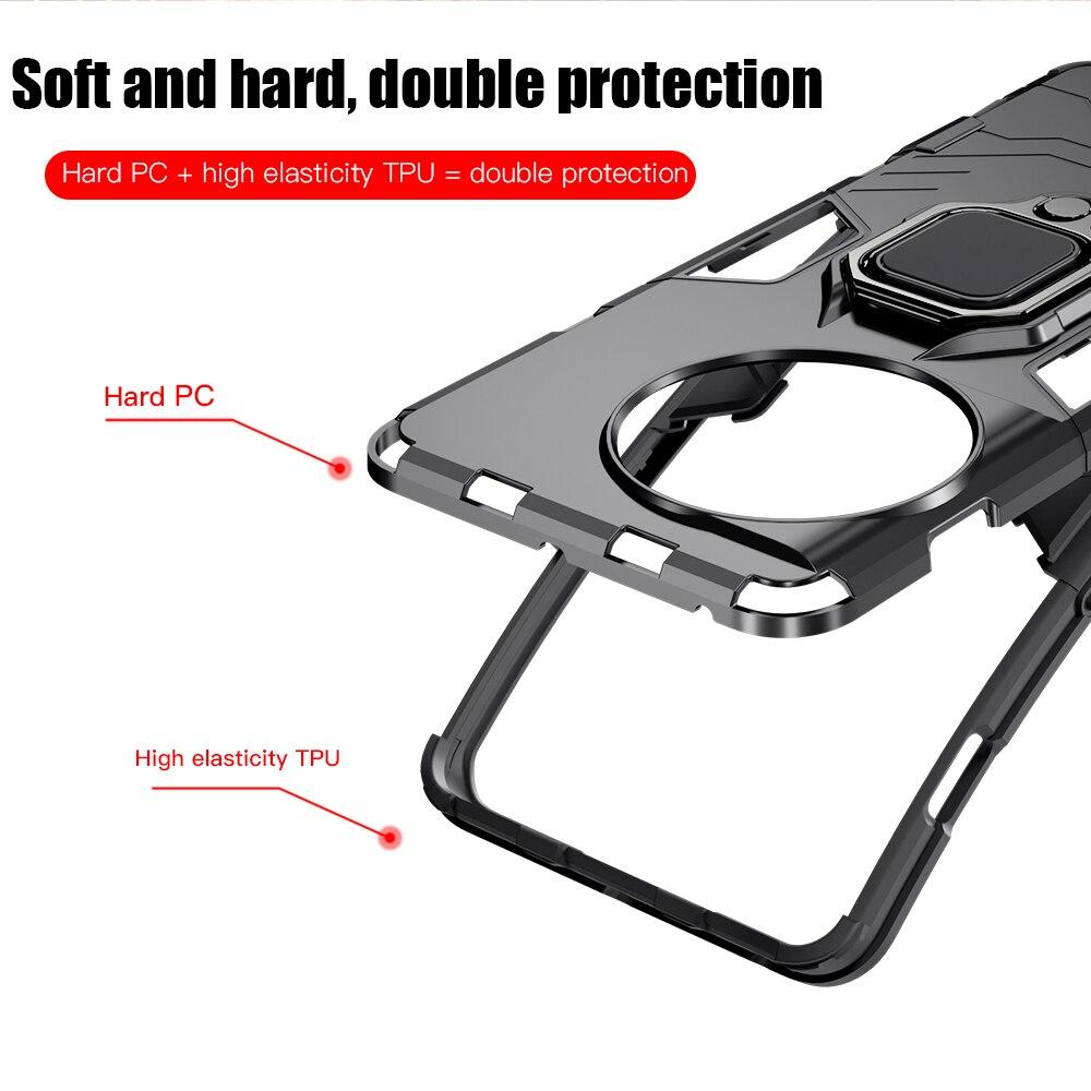 KEYSION Shockproof Armor Case for Oneplus 11 5G 11R 10R 150W Metal Ring Stand Phone Cover for One Plus Ace 2 5G 1+ Ace Racing