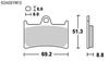 KITACO SBS Brake Pad 634HS Sinter Metal TZR250/SP/R/RS/SPR XJR400R T-MAX