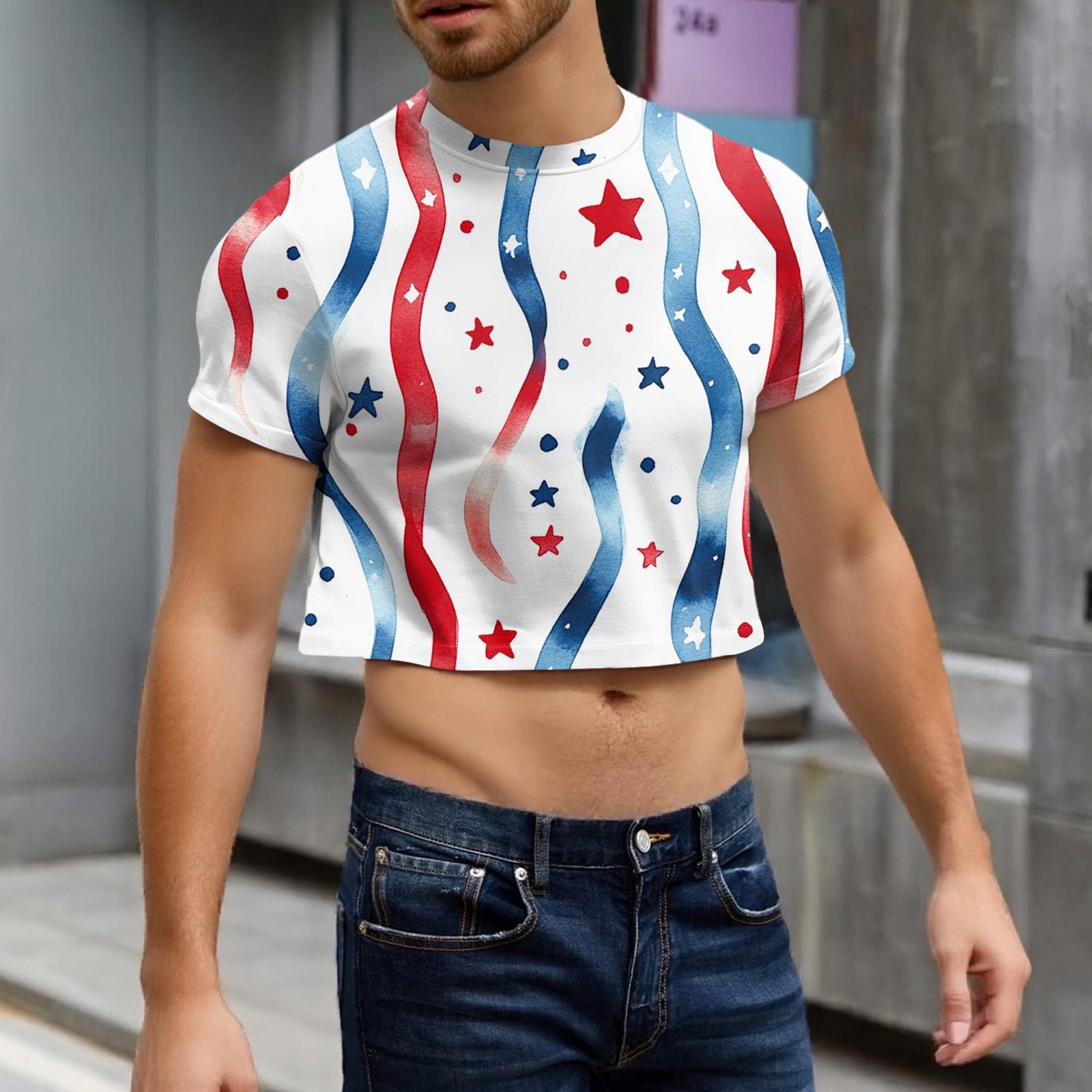 

Мужской полукрой повседневный пляжный топ с круглым вырезом и короткими рукавами S белый