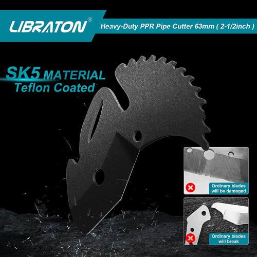 LIBRATON PVC Pipe Cutter Replacement Blade, 1 Blade, SKD Material, for Cutting PVC Pipe, Polyethylene Pipe, and Soft Rubber Pipe