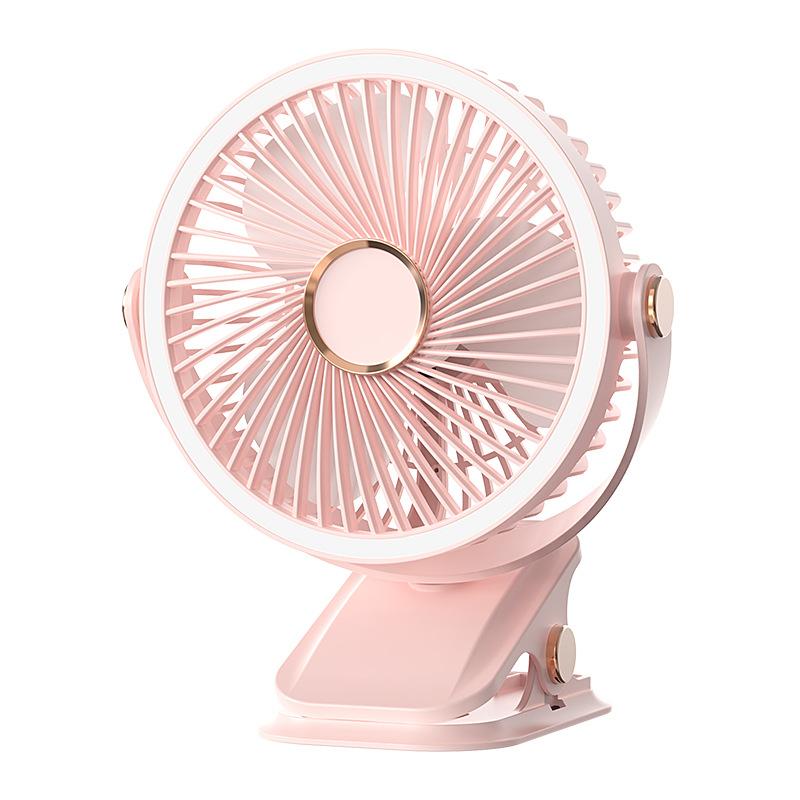 USB Rechargeable Table Fan Clip-on Type Portable Mini Desk Fan 360 Degree Rotation Adjustable Clip-on Fan For Student Dormitory