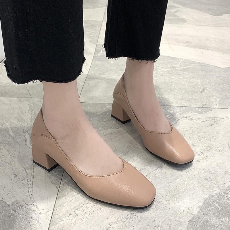 chunky heel work shoes