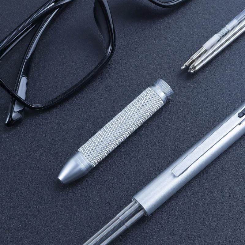 Retractable Multicolor Ballpoint Pen Multicolor Pen 4 Color-in-1 Metal Ballpoint Pen, 1.0MM Tip Smooth to Write
