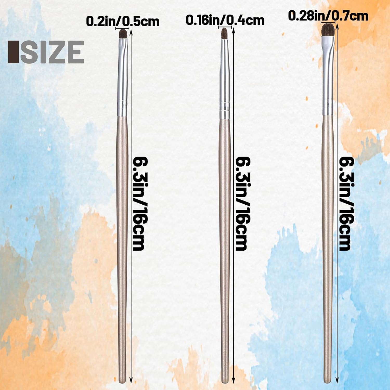 

3 Pcs Eyeliner Smudge Brush Flat Eyeliner Brush for Eyeshadow Brushes Mini Eyeliners Brushes Fit Powder Gel Cream Liquid Concealer Blending Corner