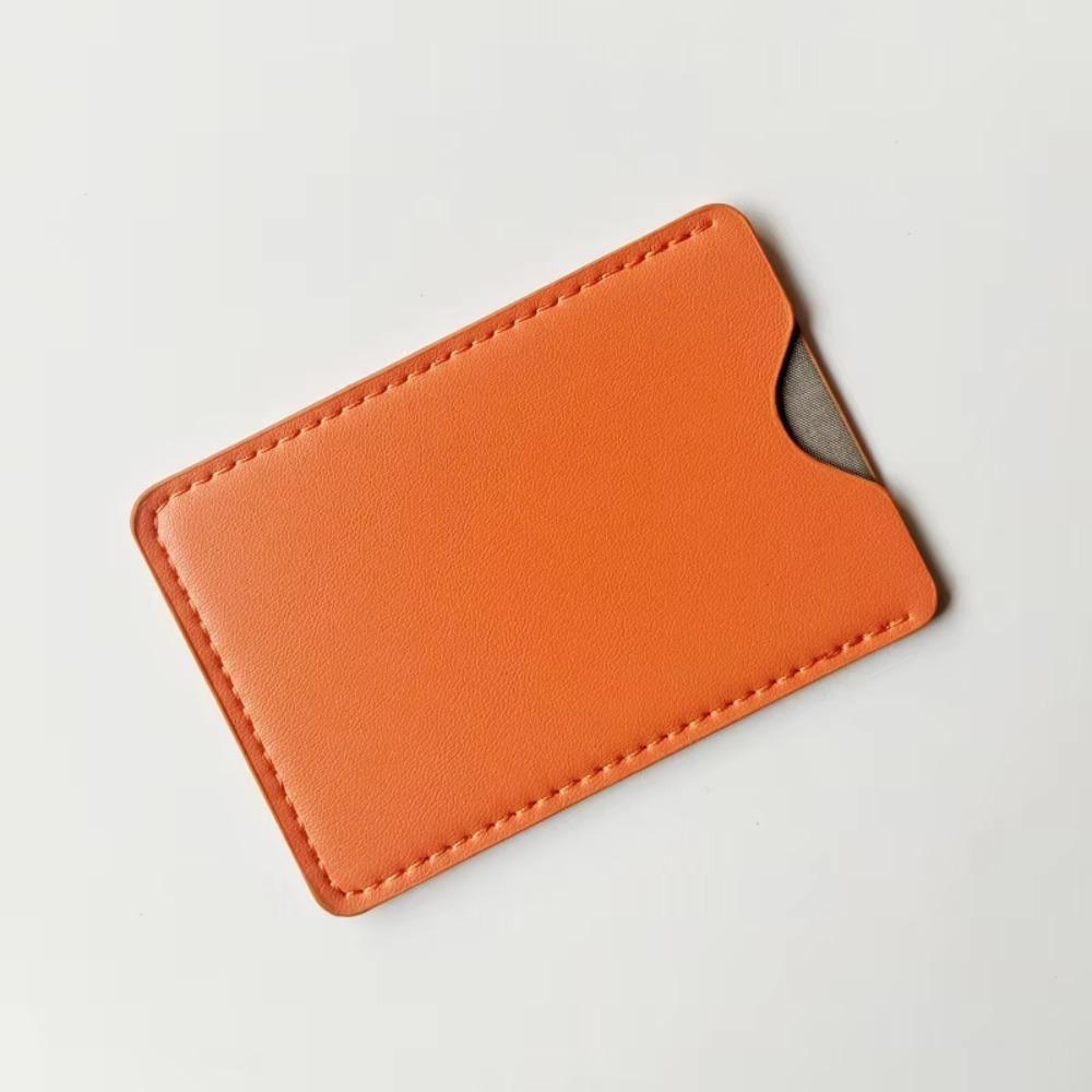 Ultra-Thin RFID Card Holder RFID Blocking PU Leather Credit Card Sleeve Soft Lining Anti-Demagnetization Leather Card Sleeve
