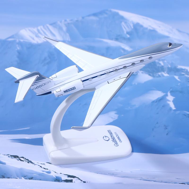 1 Stück Gulfstream G650 Flugzeug Diecast 1/200 Maßstab Flugzeugmodell Flugzeuge G650Er Flugzeugmodell Flugzeugmodell