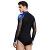 Sparkly Metallic Patchwork V Neck Bodysuit for Men Mesh Long Sleeve Rhinestone Leotard for Latin Ballet Figure Skating Gymnastics Training