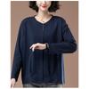 Long-sleeved Women's Spring and Autumn Plus Size Women's Loose Cotton Casual Versatile Bottoming Shirt