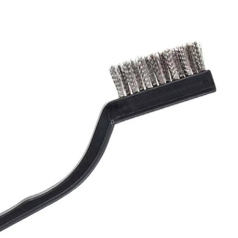 6pc set Small Wire Brushes Cleaning Brushes For Mechanical Part Derusting Remove Paint Accessories 17cmx1cm Stainless Steel Wire