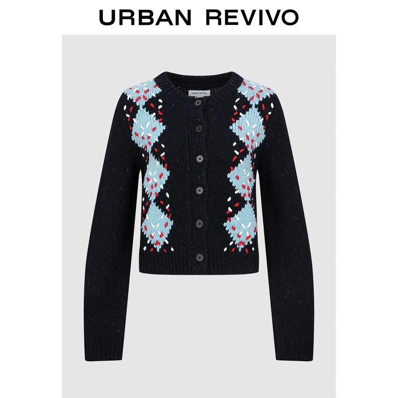 

UR Women s Winter Argyle Jacquard Knit Cardigan XL
