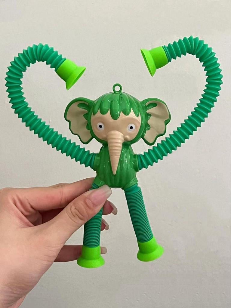 Shark Telescopic Stretch Stick: Versatile Cartoon Suction Cup Decompression Toy for Kids Inspired by Shan Hai Jing.