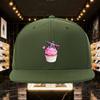Pink Gun Cupcake Graphic Baseball Cap Unisex Polyester Flat Brim Snapback Hat Outdoor Dad Hat