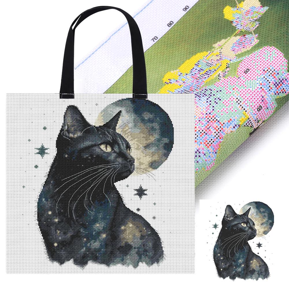 

11CT Animal Cross Stitch Холщовая сумка-тоут DIY Швейная сумка для начинающих # 3