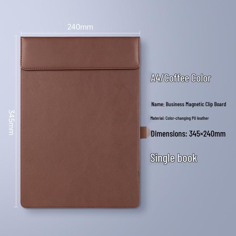 A4 Leather Meeting Clipboard Pad for Business Documents and Hotel Memos
