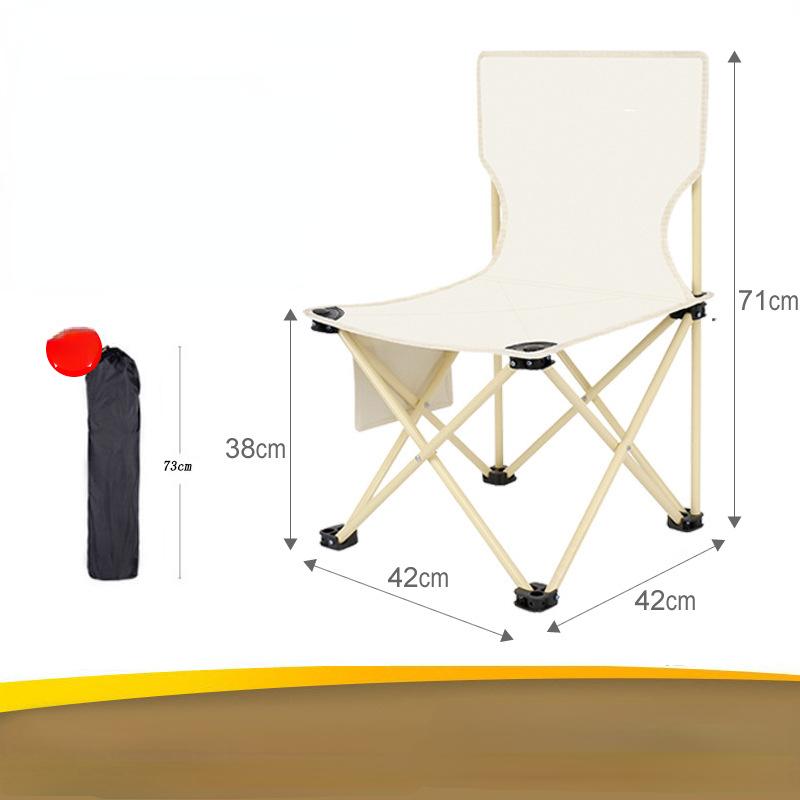 Outdoor Camping Picnic Folding Armchair Folding Park Stadium Folding Chair Camping Barbecue Beach Armchair