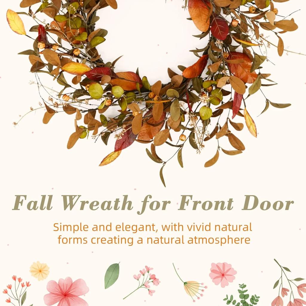 Hortenziový věnec Závěsná dekorace na dveře Simulační květina Styl Závěsná dekorace na zeď