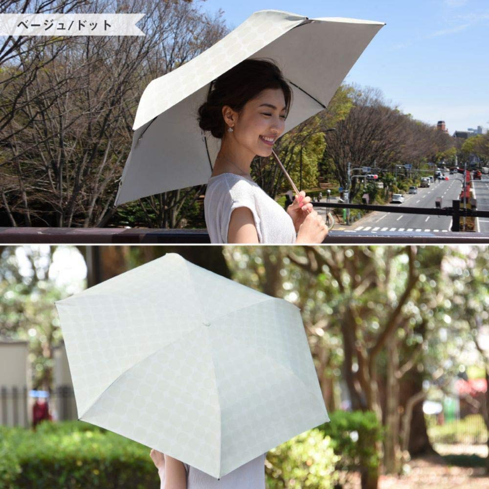 folding for both sunny and rainy UV light super water present dot Umbrella, parasol, umbrella, women's, days, lightweight, protection, 100% blocking,