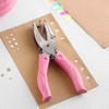 6.3" Handheld Hole Punch Round Star Heart Shaped Hole Thickened Leather Case For Paper Leather Craft Holes