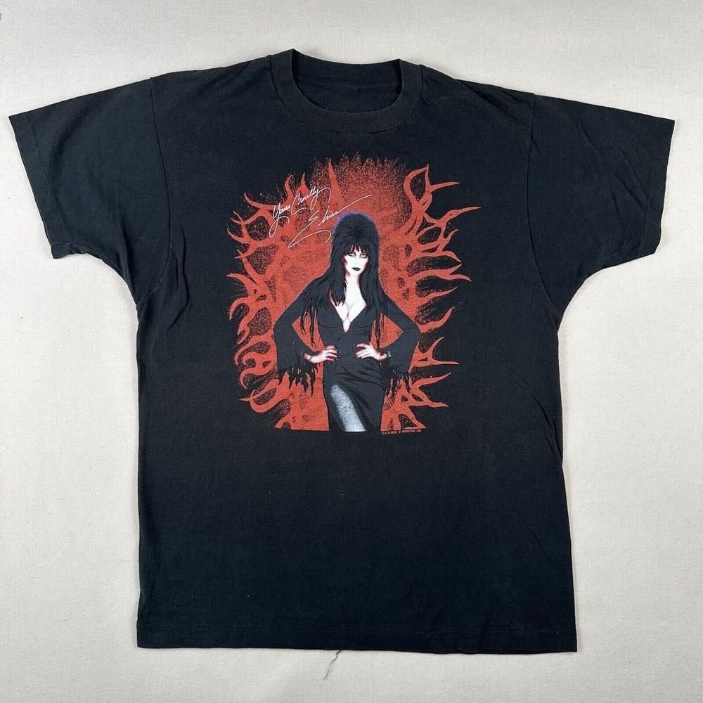 Горячий тренд Элвира Хозяйка Тьмы Фильм ужасов Все размеры Футболка SU232 Унисекс Футболка L