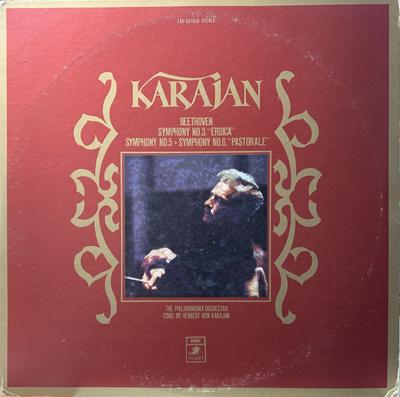 LP Record HERBERT VON KARAJAN, PHILHARMONIA O - Beethoven  Symphony No.3 "eroica" / EAA93165B ANGEL - Japan Obi Classical Used
