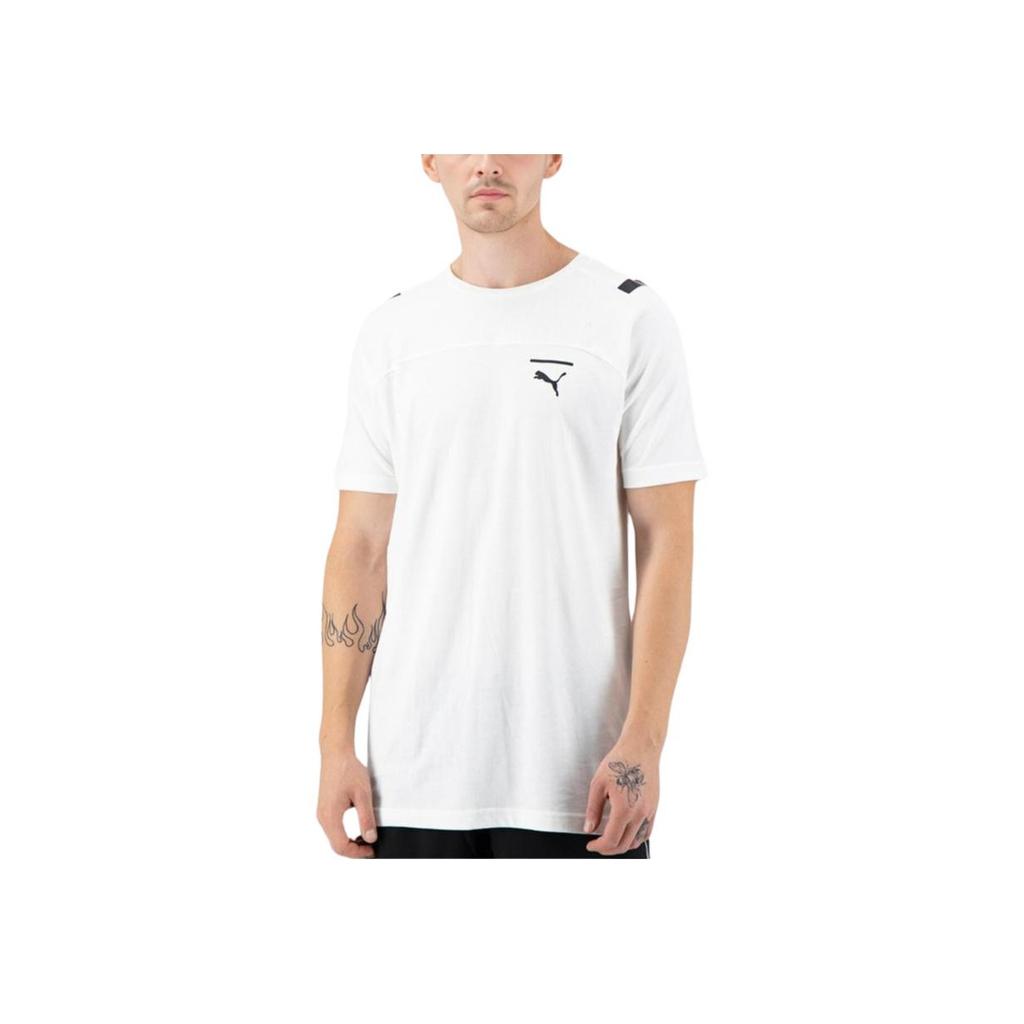 Puma Klassisches Kurzarm-T-Shirt Herren Oberteile Weiß 576392-02