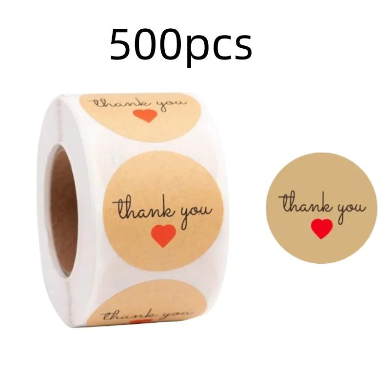 500Pcs Love Heart Stickers Roll Cute Heart Shaped Seal Labels for Scrapbooking Craft Birthday Party Gift Packaging Stationery