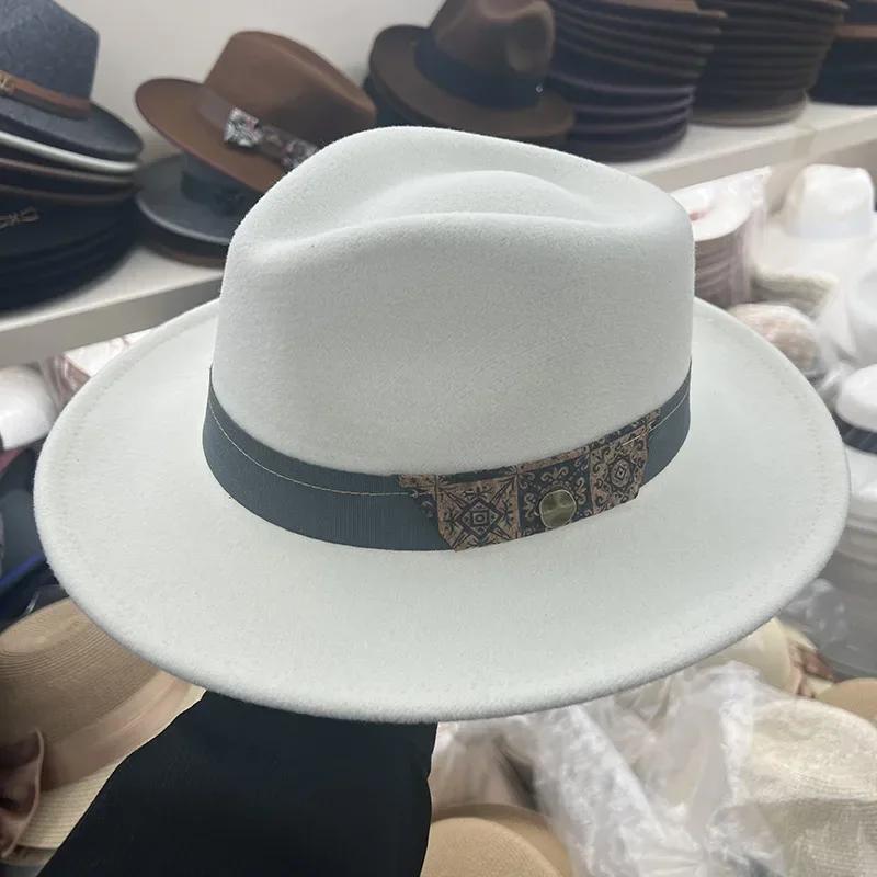 Autumn And Winter New British Style Wool Light Luxury Top Hat Women'S Fashion Ethnic Style Jazz Hat Men'S Retro Gentleman'S Hat