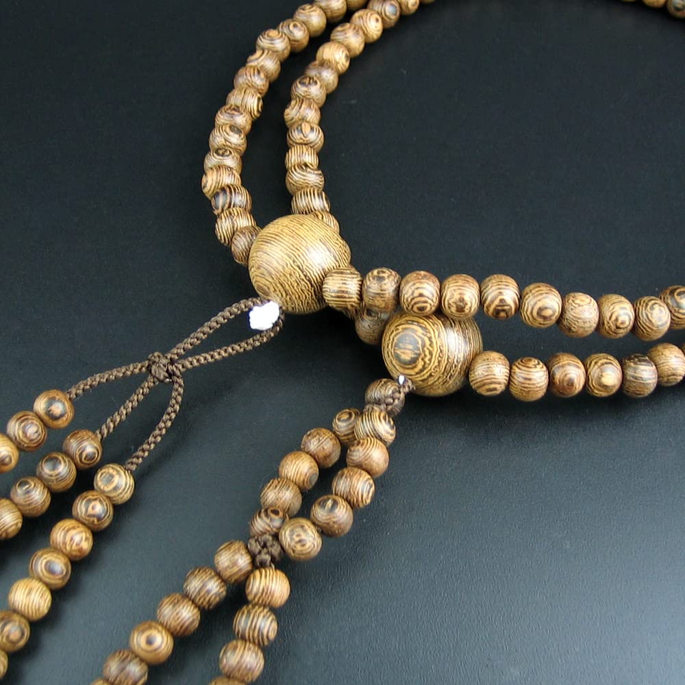 Cuentas de Oración Budistas Myorenka para el Budismo Nichiren, para Hombres y Mujeres, 108 Cuentas, Madera de Hierro, Tagaya, Borla Brahma, Cuentas de Oración Budistas, Budista