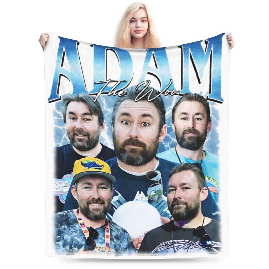 Adam The Woo Memory 19742025 Go Find Somewhere Blanket Warm Cozy Fluffy Throw Blankets for Sofa 50x60 Inch Multiple Sizes Quilt