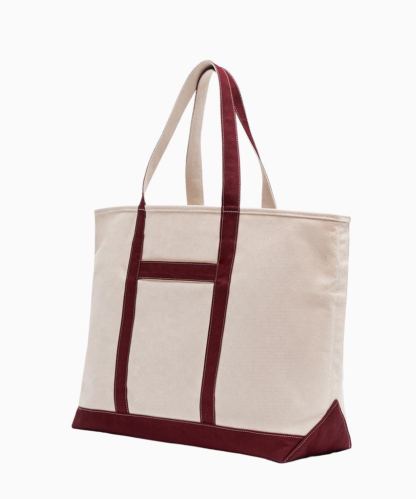 Madgoat Weekend Canvas Tote Shoulder Bag_Burgundy