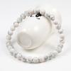 Charm Natural Stone Bracelet 6/8/10mm White Howlite Beads Bracelets For Women Men Energy Jewelry Stretch Bangle Wristband