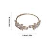 Adjustable Zircon Leaf Bracelet With Sparkling Zircon Stones Handmade Wristband Elegant Jewelry For Women Daily Wear